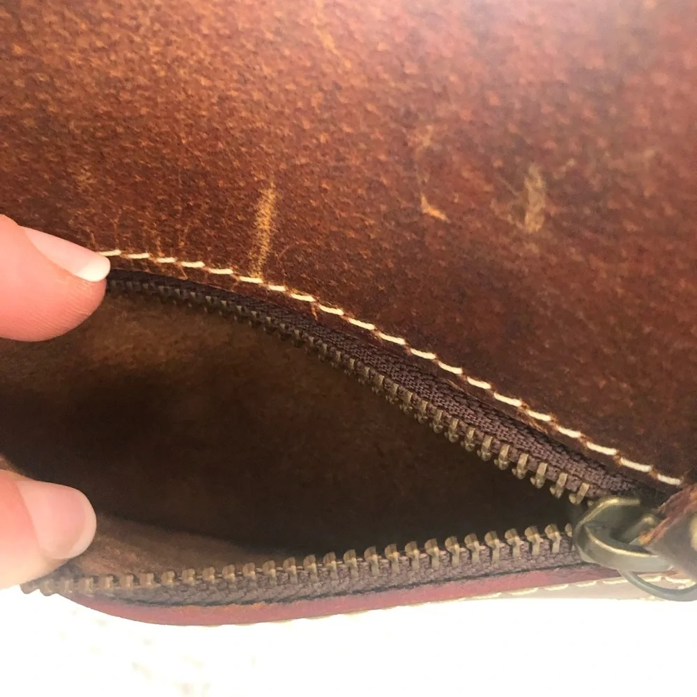 Rustic Town Brown Leather Bag EUC 1998